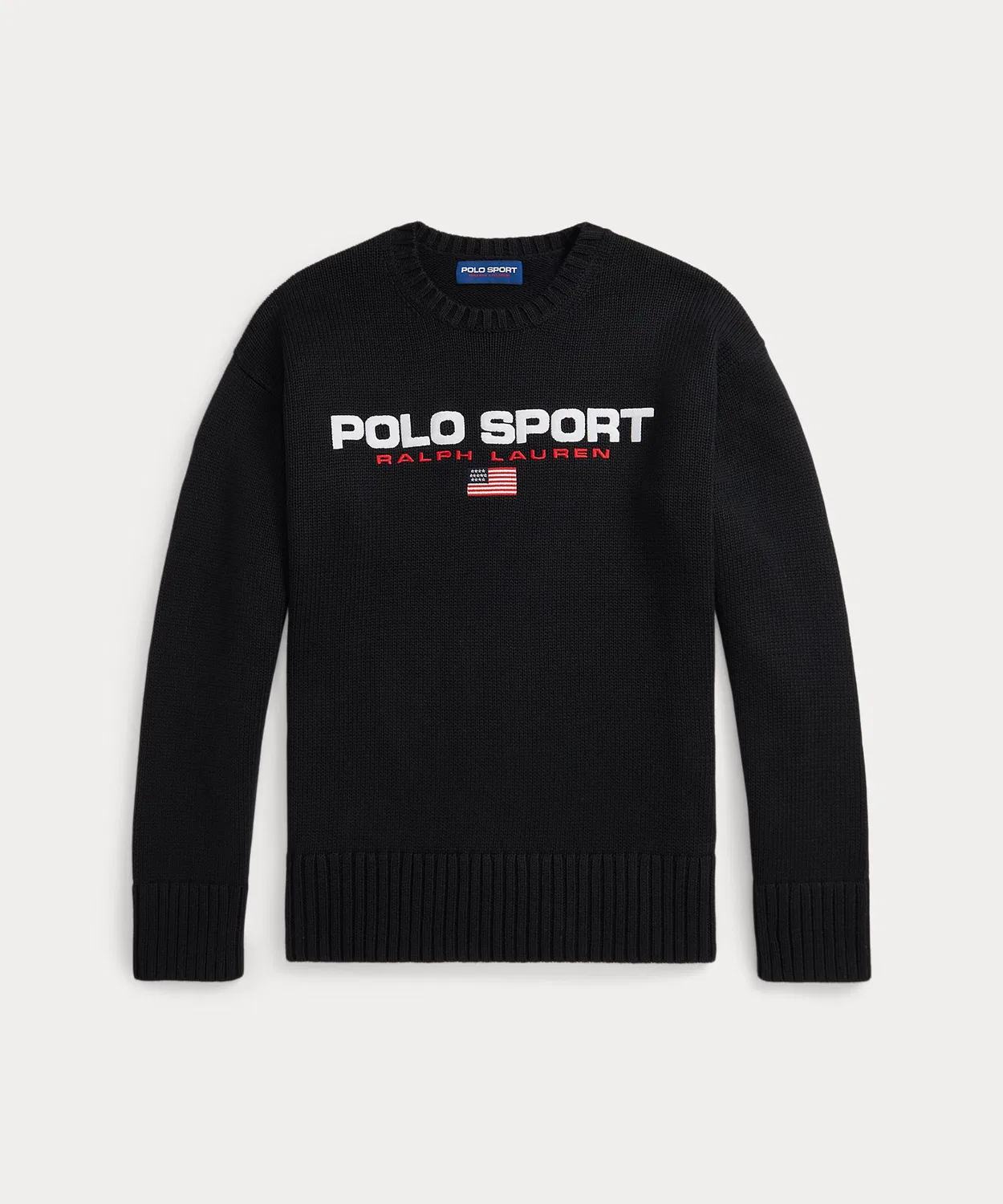 Свитер Polo Sport Ralph Lauren свободный хлопковый, чёрный — фото 2