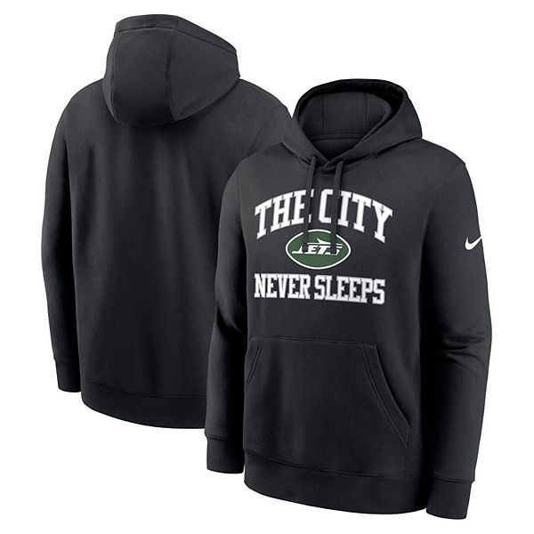 Мужская черная толстовка new york jets the city never sleeps club fleece Nike