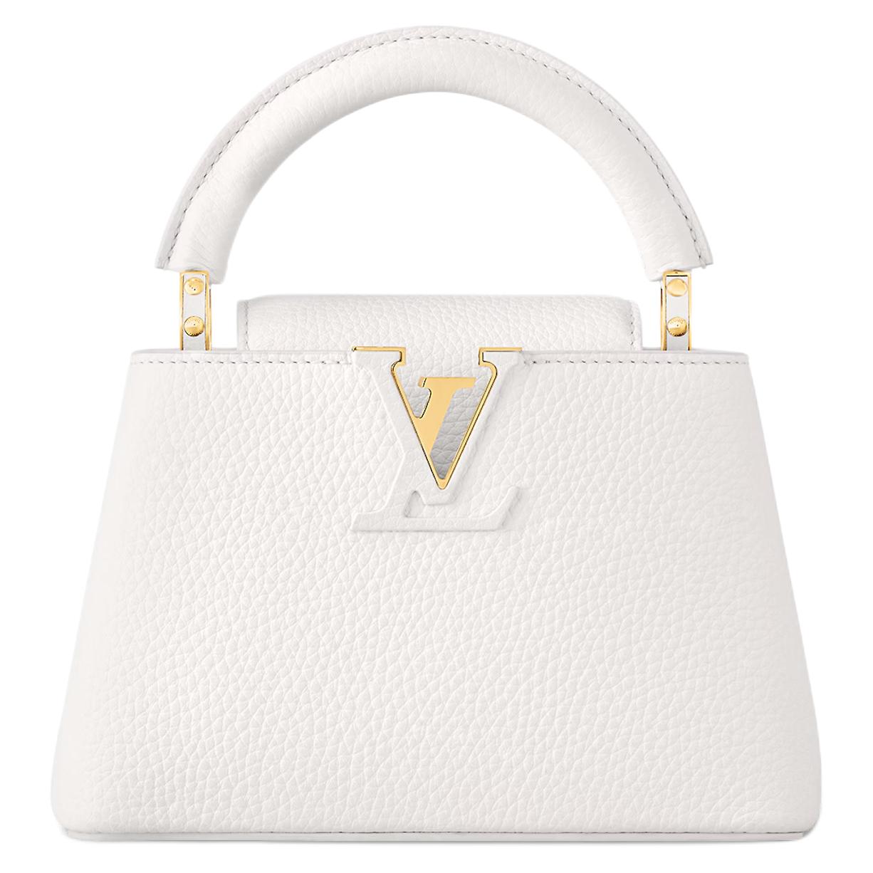 Сумка через плечо Capucines Taurillon Cow Leather, кроссбоди, мини-клатч Snow LOUIS VUITTON, gift set(basic set+box+shopping bag) — фото 2