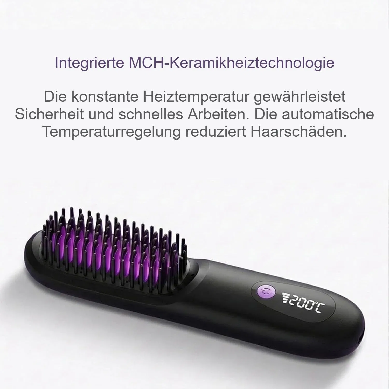 Щетка для укладки Zegla Control Pro для коротких волос Jxpxbao, Schwarz — фото 2