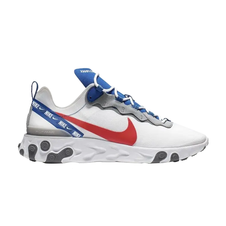 

Кроссовки Nike React Element 55 'White Royal Red', белый