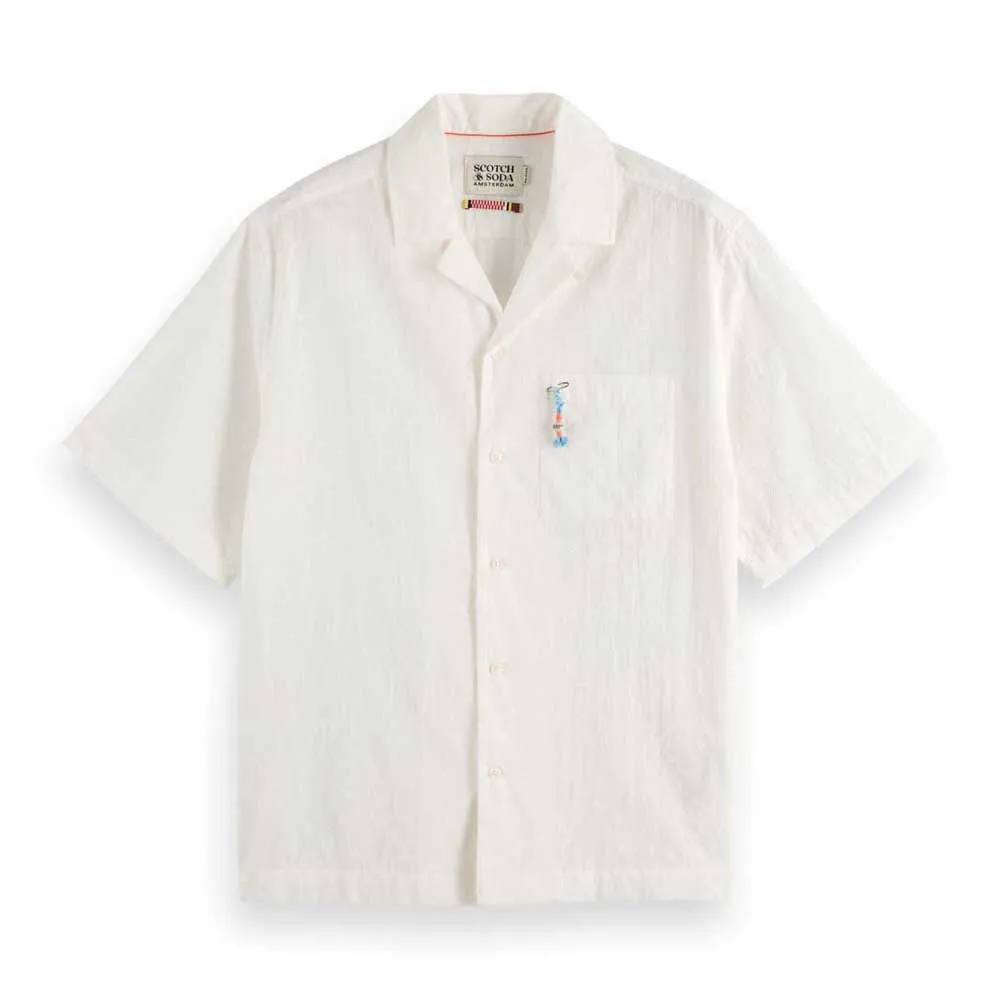 

Рубашка с коротким рукавом Scotch & Soda 180033 Relaxed Fit, белый