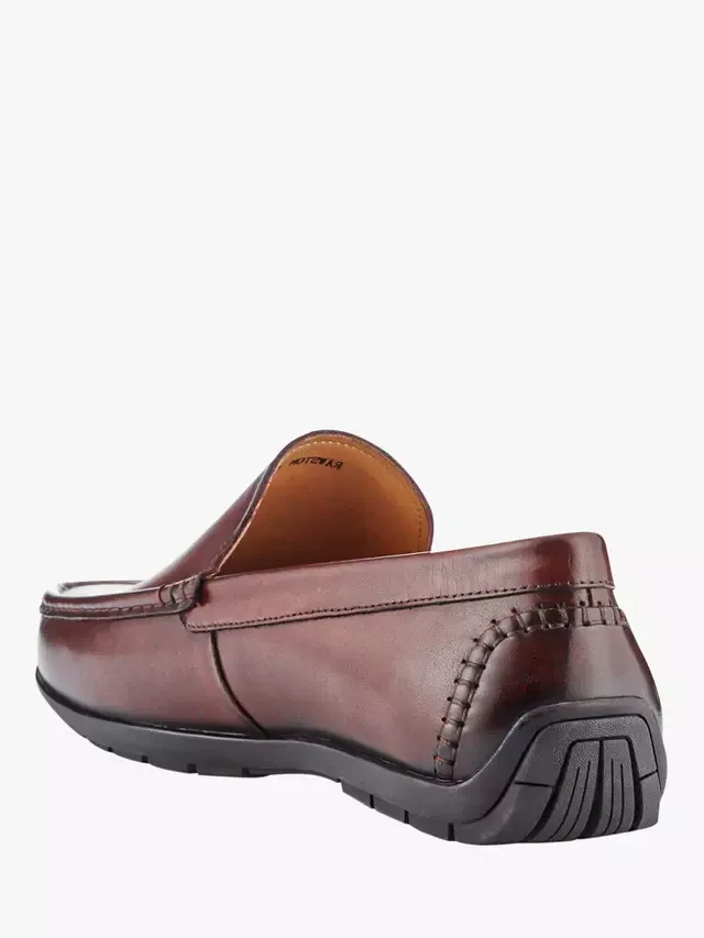 Мокасины Rawston Wide Fit из кожи Jones Bootmaker, Brown — фото 3