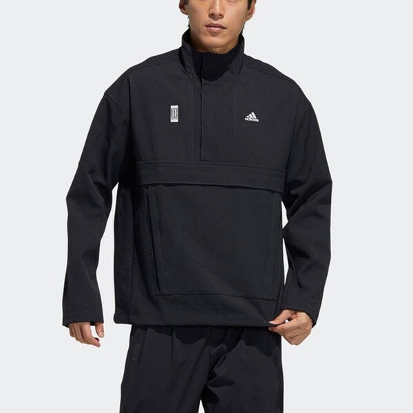 Куртка adidas Wj Anorak Series Casual Sports Woven Stand Collar Jacket Black, черный — фото 4