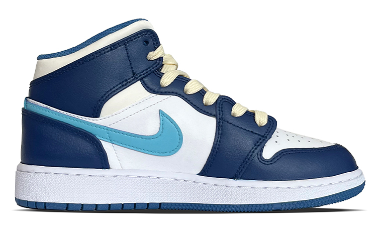 

Кроссовки Air Jordan 1 Vintage Basketball Shoes Women's High-Top Sea Blue/White