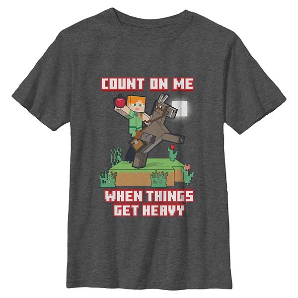 

Футболка с принтом count on me для мальчиков 6-20 Minecraft