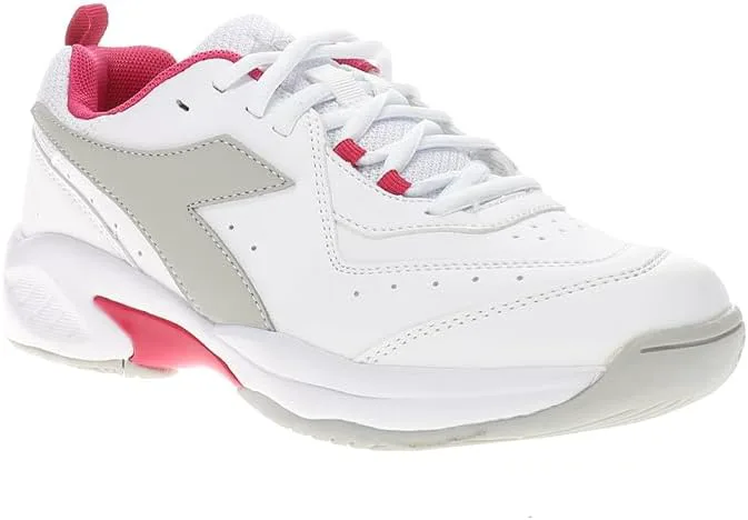 Теннисные кроссовки Diadora Junior S.Challenge 5 SL бело-синие, белый — фото 2