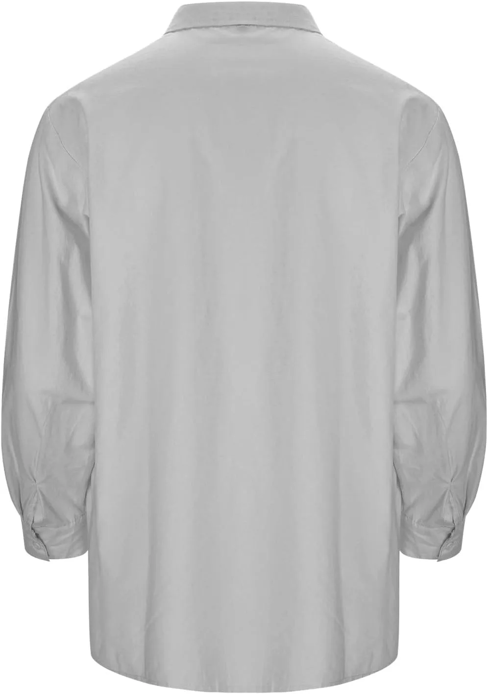 Мужская рубашка с длинным рукавом Slim Fit Casual на пуговицах для стильных образов и комфорта Generic, серый — фото 4