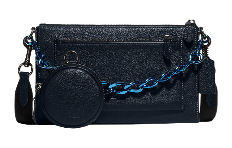 

COACH Сумка-трансформер Holden из галантерейной кожи среднего размера, женская синяя