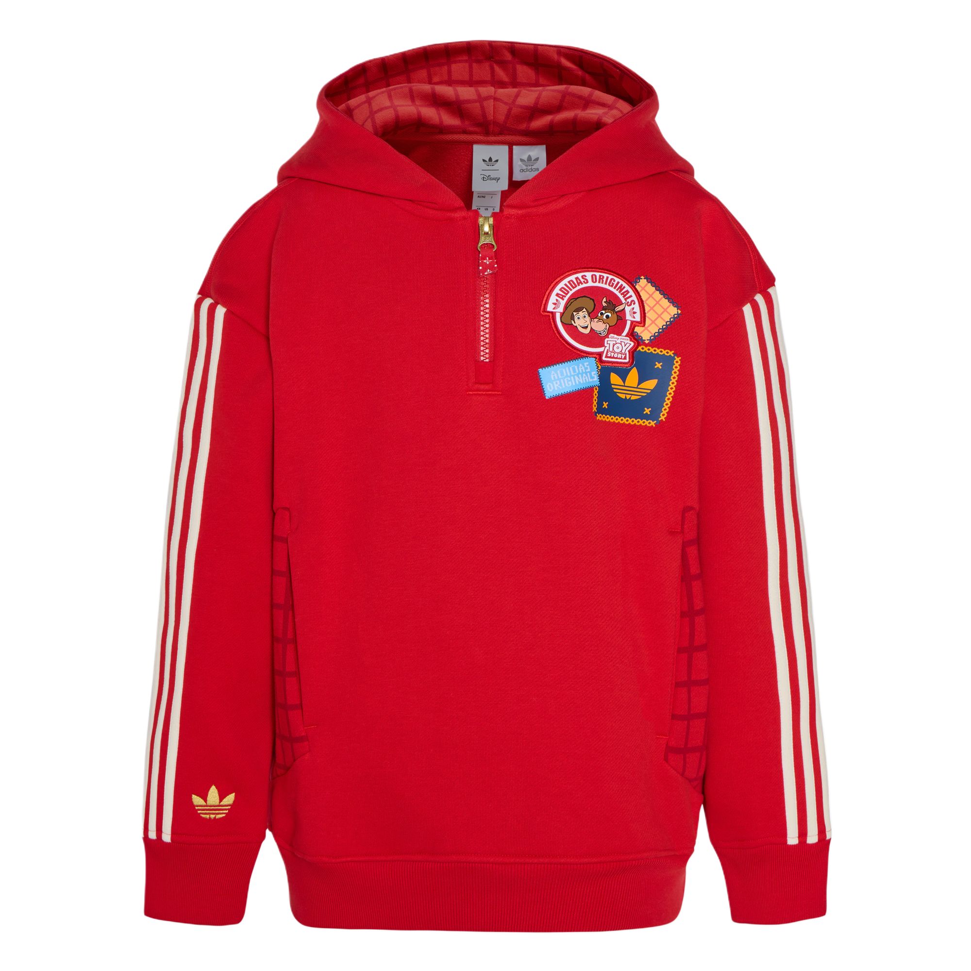 

Толстовка из коллаборации с DISHINIWANJUZONGDONGYUAN,LIANMINGKUAN FW25 PIXAR TOY STORY Детская Adidas Originals, светлый scarlet