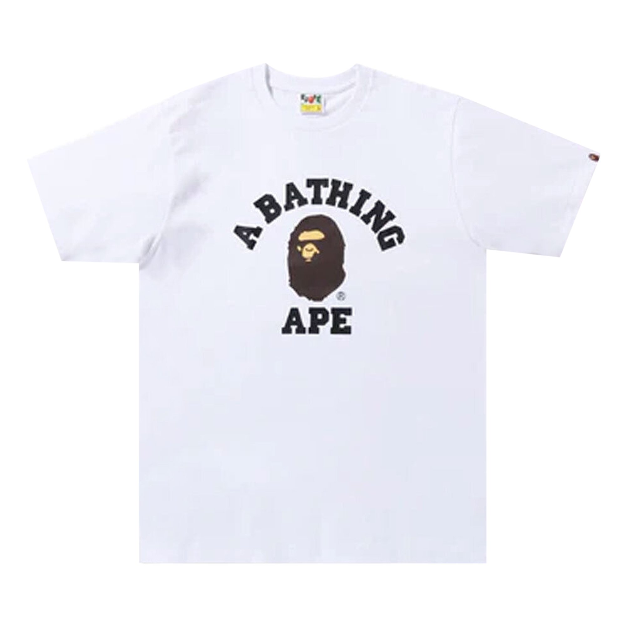 

Футболка колледжа BAPE Белая, Белый, Футболка колледжа BAPE Белая