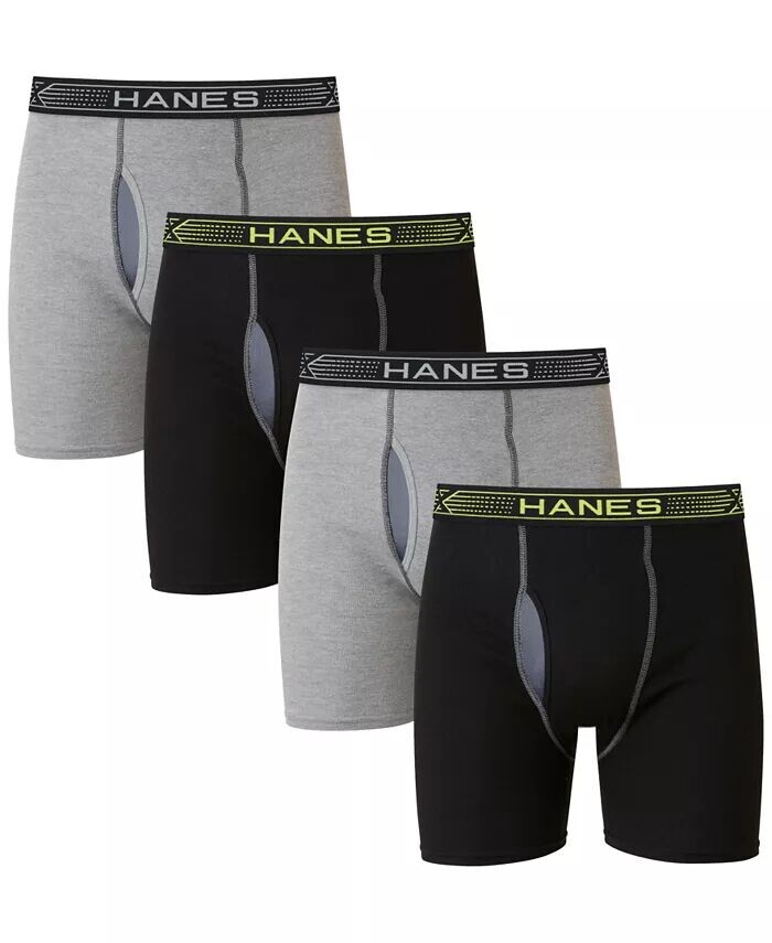 

Мужские трусы-боксеры Ultimate 4pk Hanes, черный