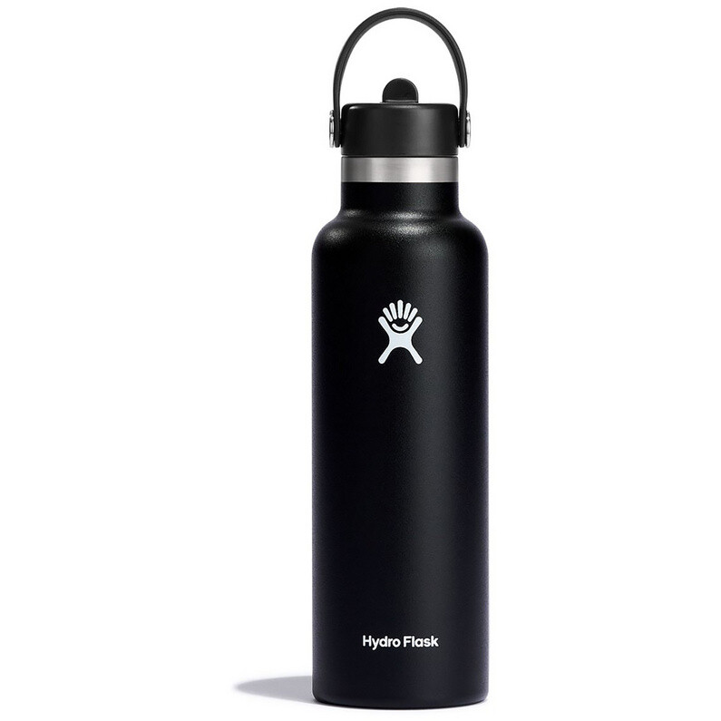

Стандартная бутылка с гибкой соломенной крышкой Hydro Flask, черный