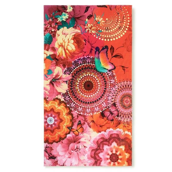 

Пляжное полотенце HIP Ziva, 100x180x1 см цвет orange/pink