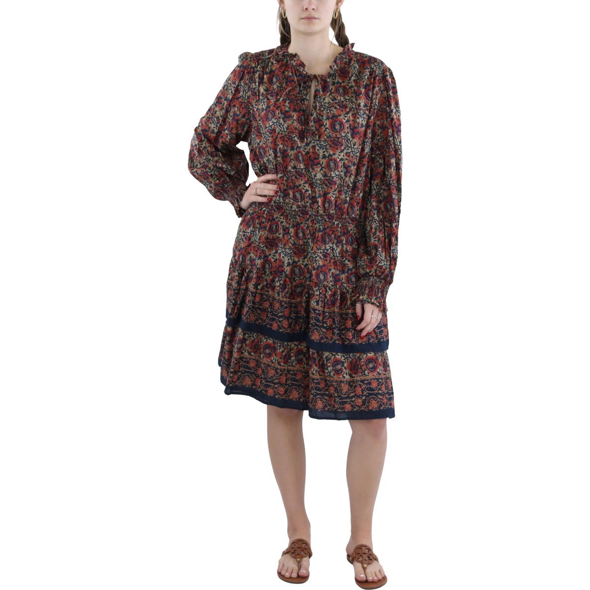 

Женское платье-бэбидолл длиной до колена с ацтекским принтом Lauren Ralph Lauren, цвет multi