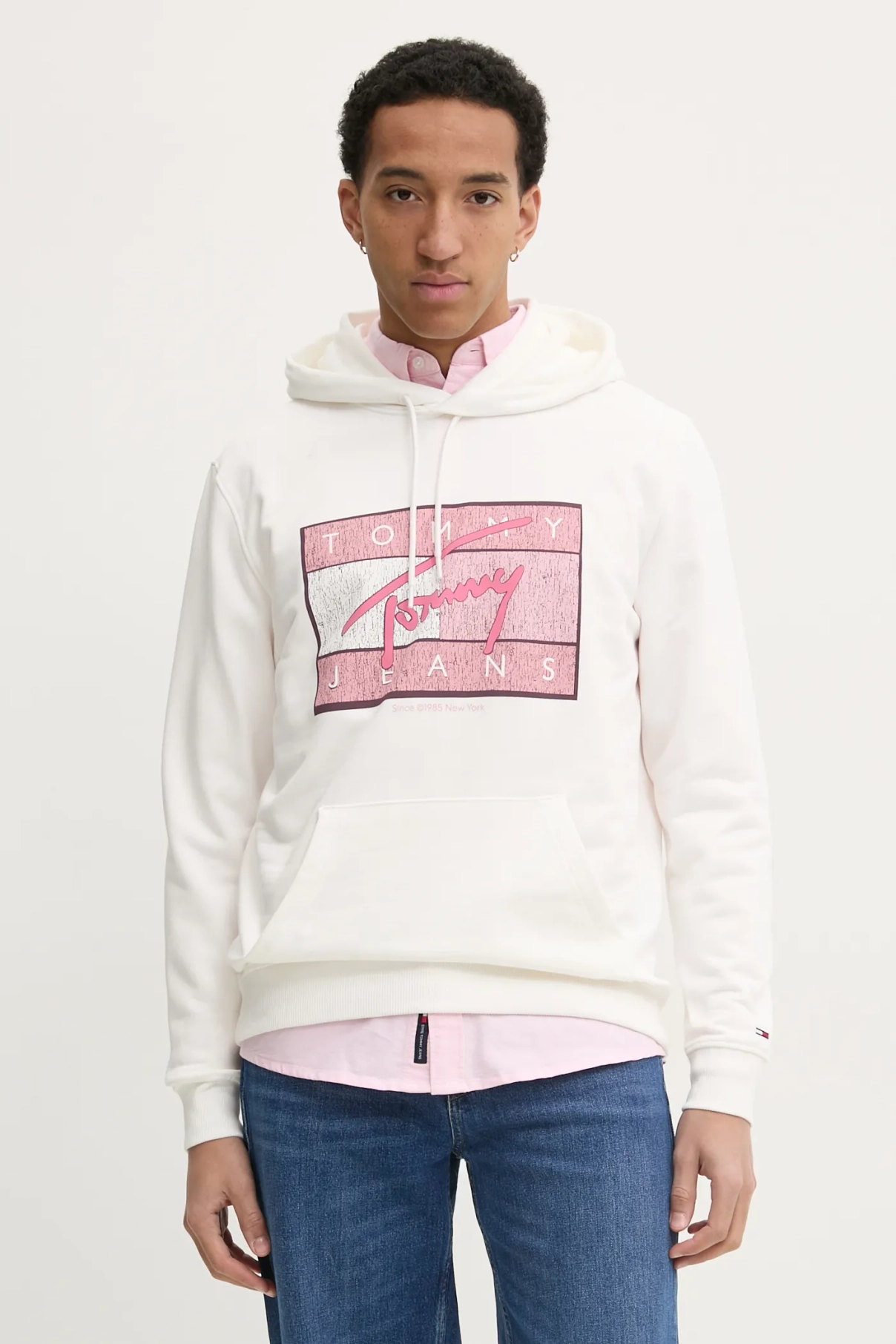 

Хлопковая толстовка Tommy Jeans, бежевый