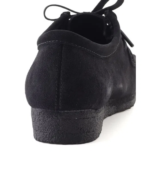 Мужские замшевые кроссовки Clarks Wallabee чёрные — фото 4