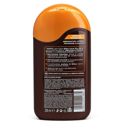 Солнцезащитный крем Carrot Plus Spf 6 с низкой защитой, 200 мл, Bilboa — фото 2