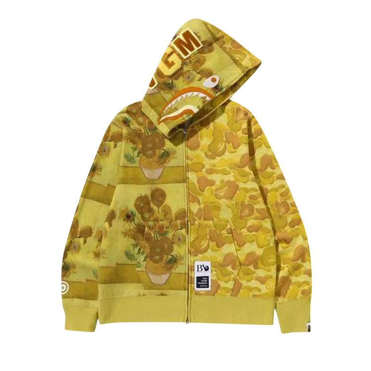 

Худи BAPE x Van Gogh Museum Shark Full Zip Hoodie, Yellow