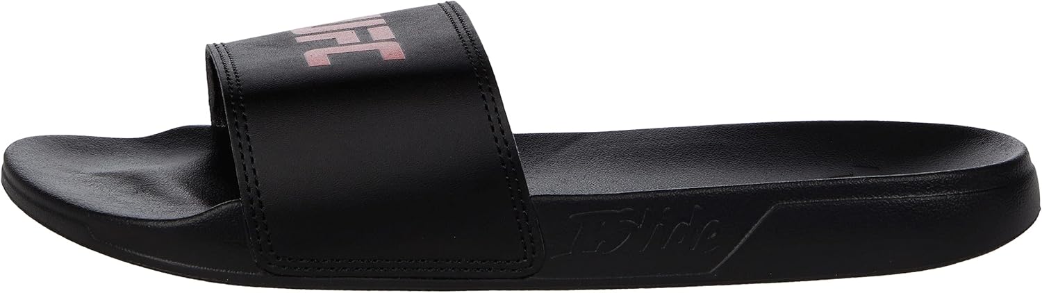 Мужские шлепанцы UFC Octagon Slides- удобная нескользящая обувь для спортсменов, черный/красный — фото 4