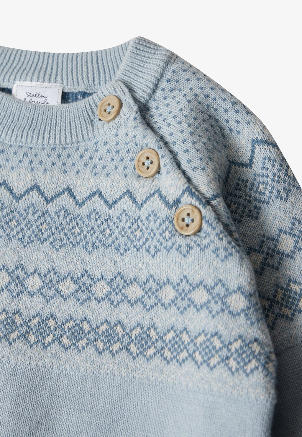 Свитер Mit Norweger Muster Stellou & friends, цвет light blue — фото 3