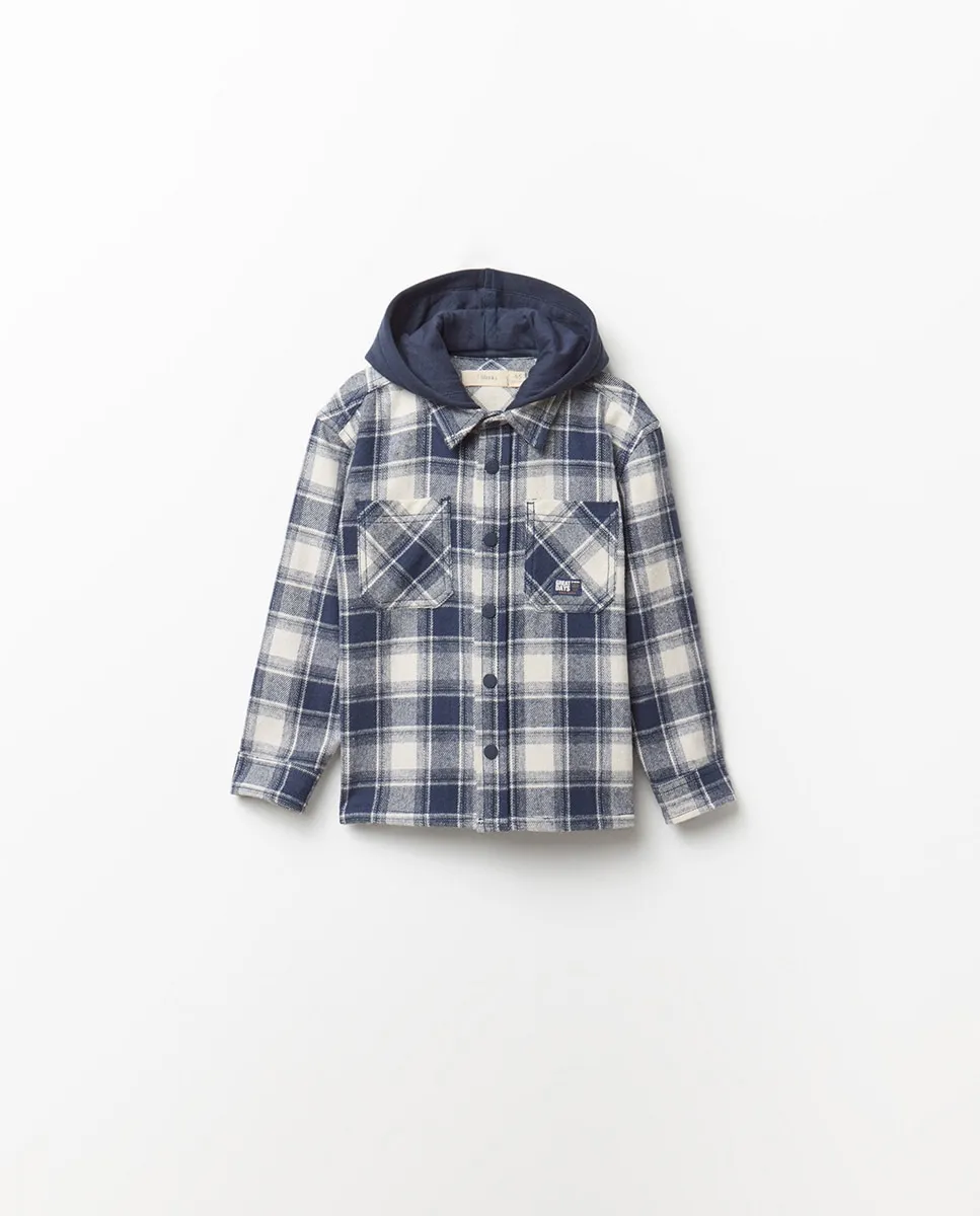 

Фланелевая рубашка в клетку Sfera, морской