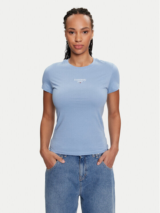

Футболка узкого кроя Tommy Jeans, синий