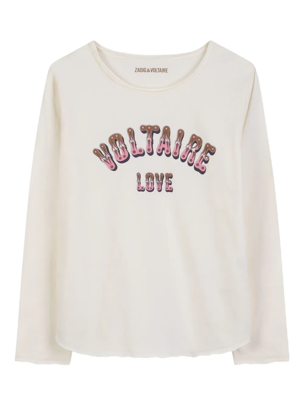 

Футболка с длинными рукавами и принтом Zadig & Voltaire Kids, белый