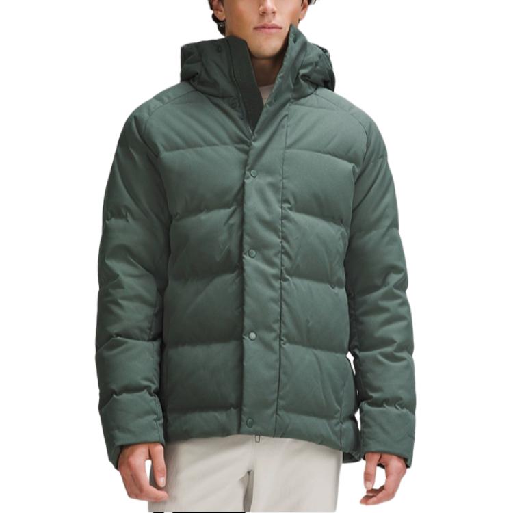 

Куртка Wunder Puff Series Down для мужчин Lululemon, темно-forest зеленый/dkfr