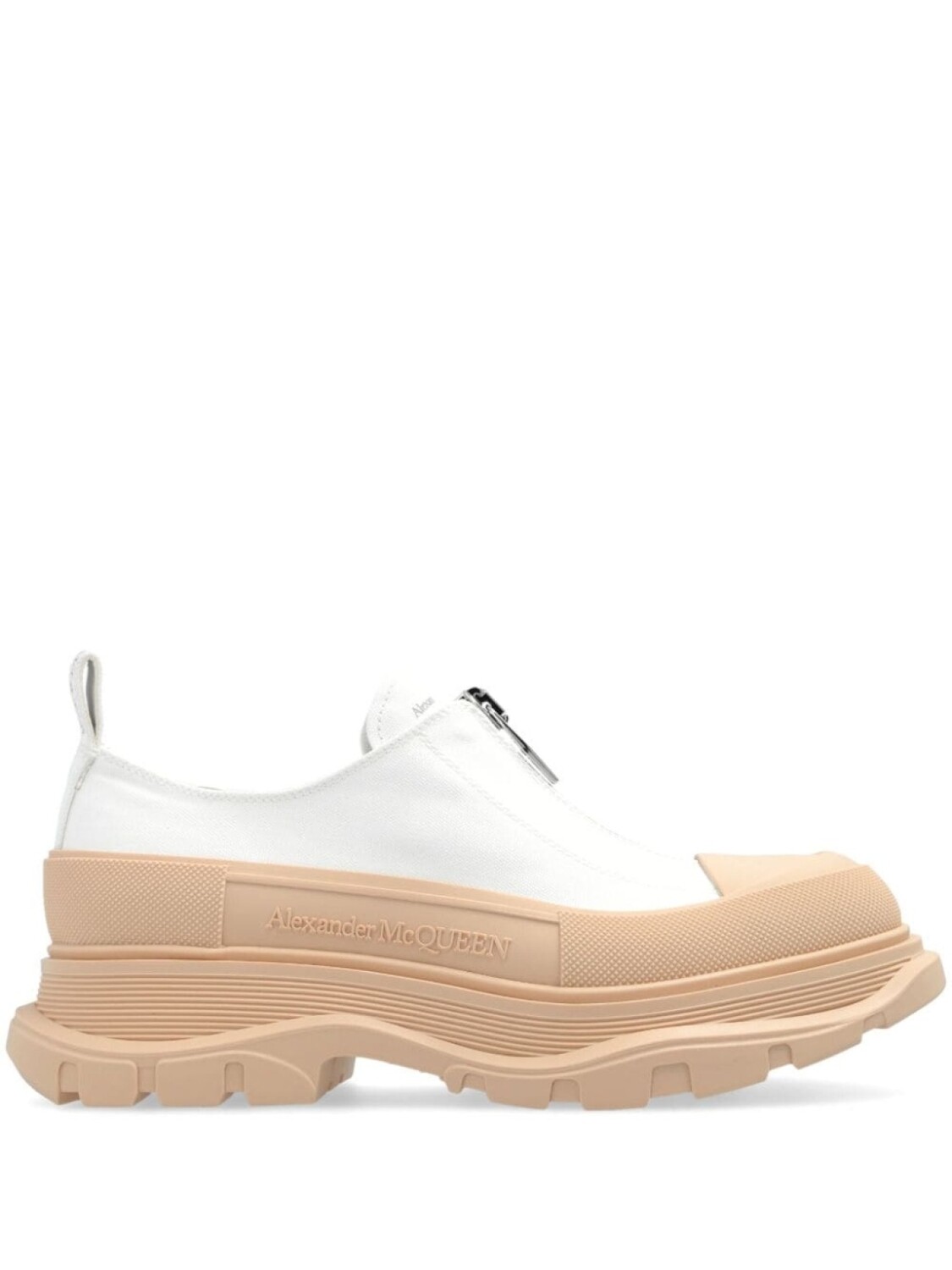 Alexander McQueen массивные кроссовки из хлопка и кожи, белый
