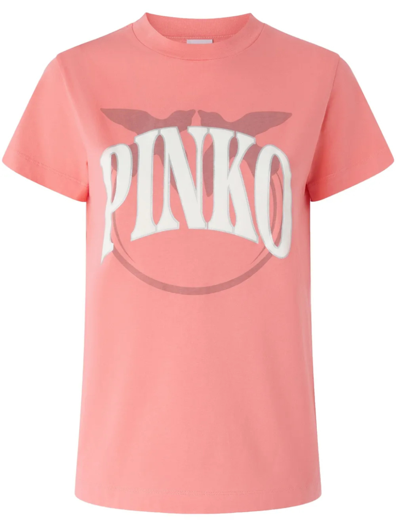 

Футболка с логотипом PINKO и птицами, розовый