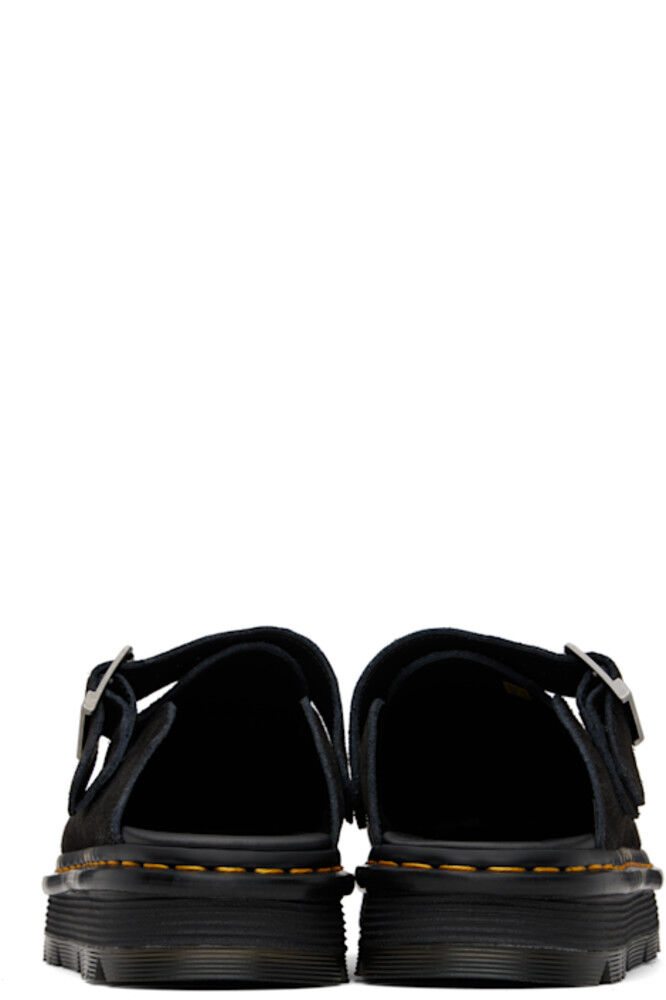 Черные замшевые туфли Zebzag Casual Slingback Platform Slip-on Loafers Dr. Martens — фото 2