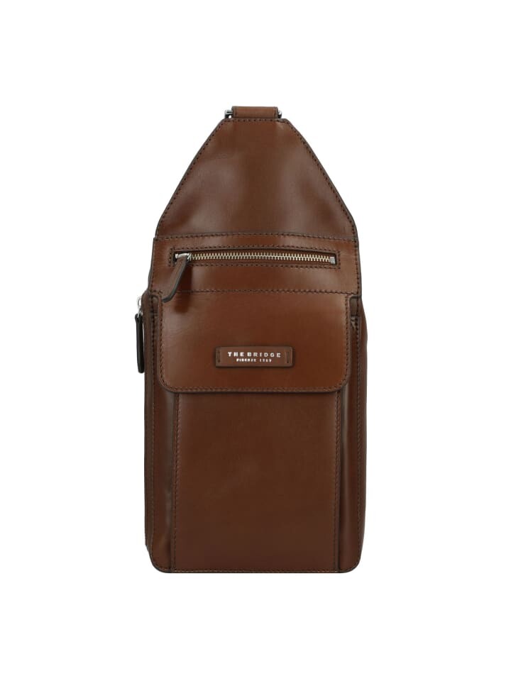 

Наплечная сумка The Bridge Alberto Umhängetasche Leder 38 cm, цвет marrone-palladio nickel