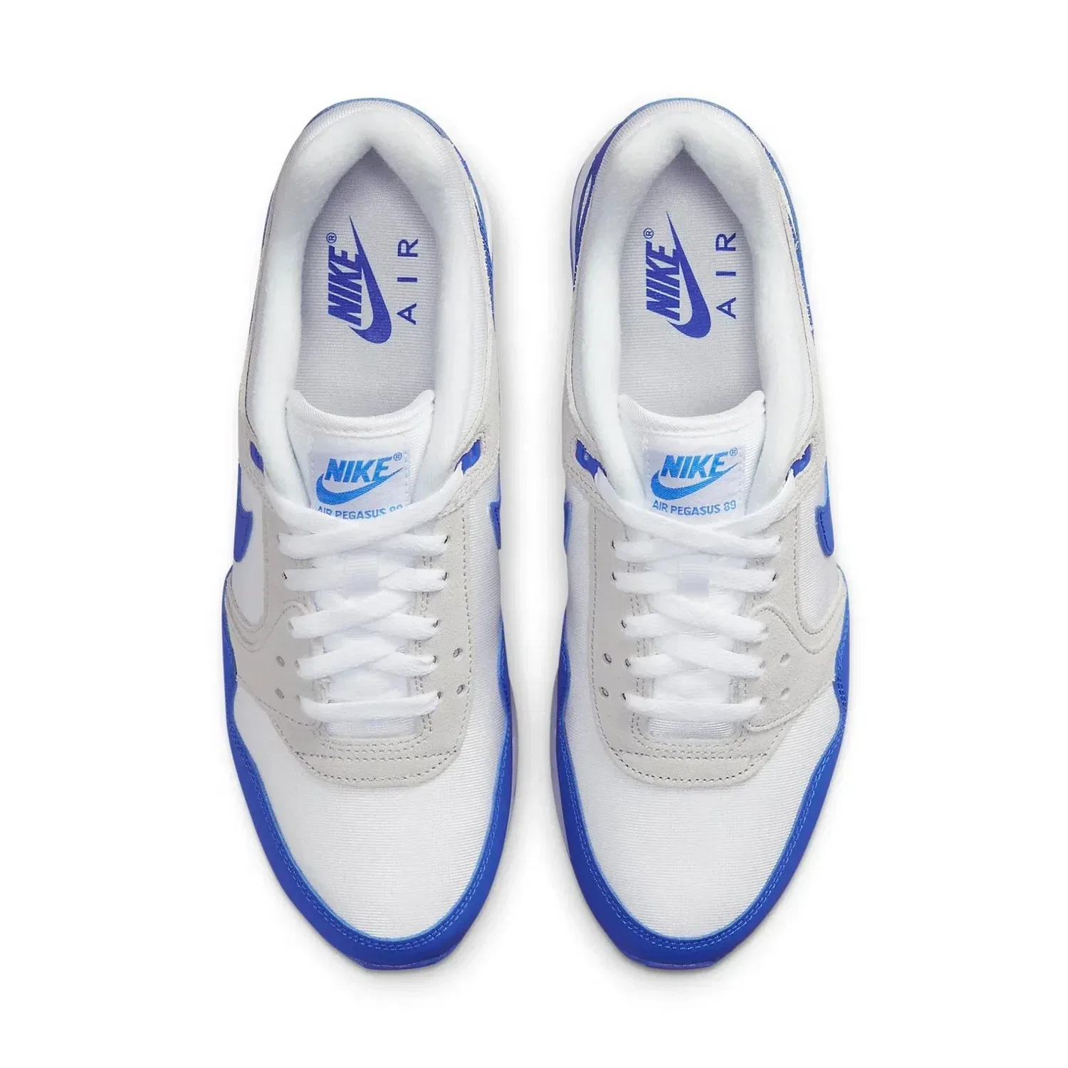 Мужские кроссовки Nike Air Pegasus 89 FN3415-100, белые, синие, для бега — фото 4