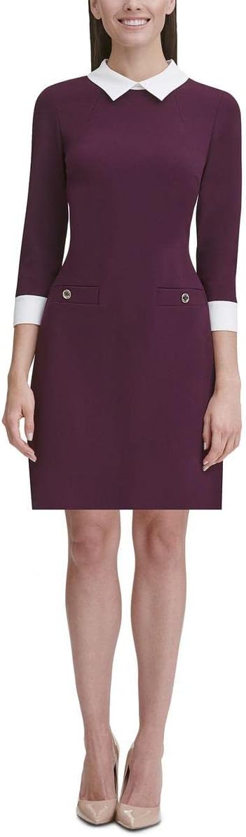 

Женское мини-платье Tommy Hilfiger с контрастной отделкой и декоративным узором, Purple