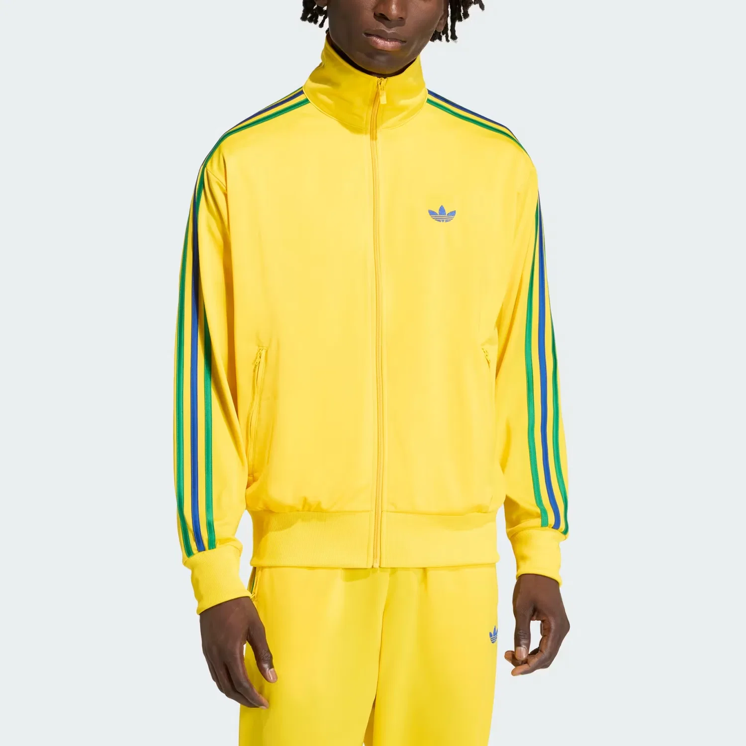 Куртка-трек Adidas Originals Firebird Track цвета Eqt Yellow/Green/Preppy Royal — фото 3