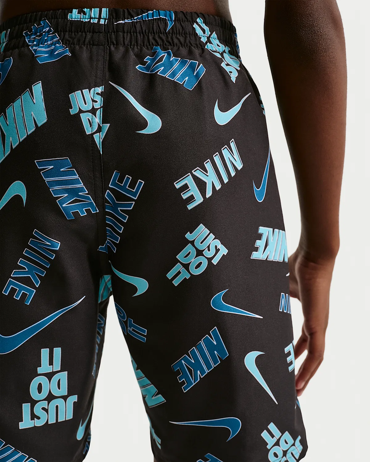 Детские (мальчиковые) плавки Nike Swim Breaker 7" с боксерской подкладкой, Black — фото 3