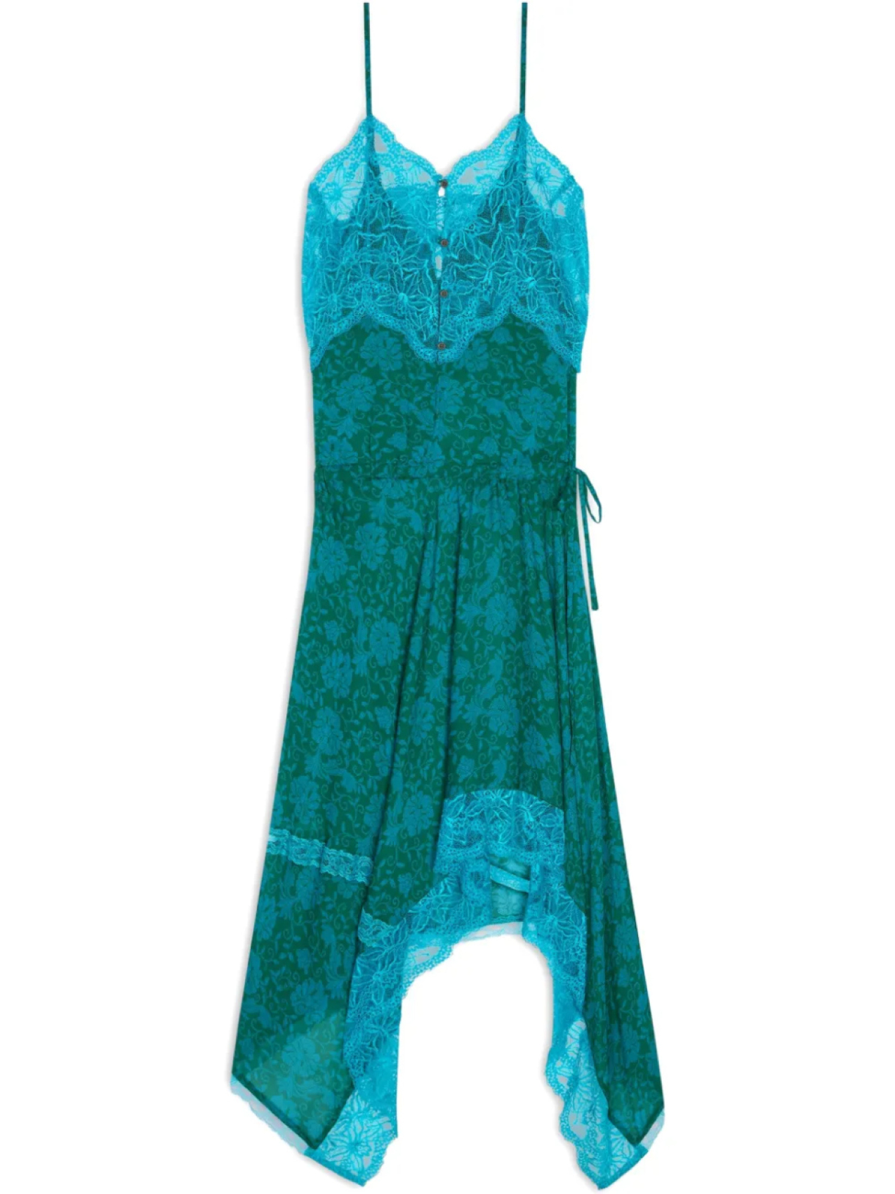 

Платье асимметричного кроя DRIES VAN NOTEN, синий