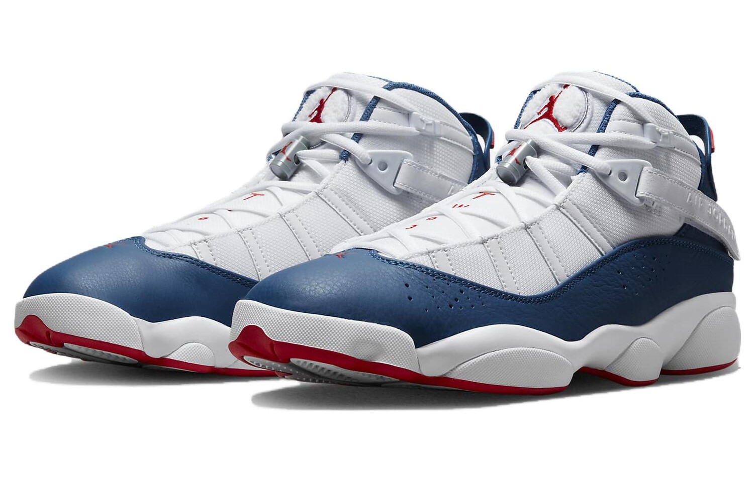 Кроссовки Jordan Air Jordan 6 Rings Vintage Basketball, белый/синий — фото 2