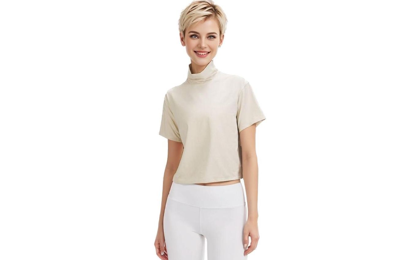 

Футболка женская Lululemon, слоновая кость, Бежевый, Футболка женская Lululemon, слоновая кость