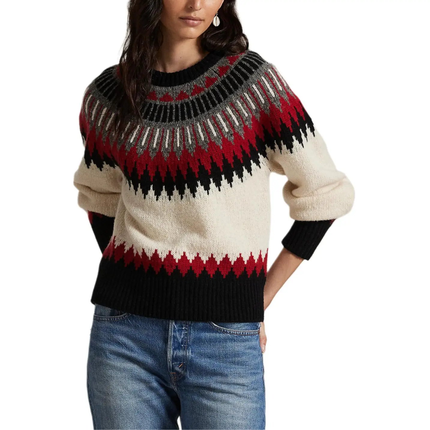 

Свитер с узором фэр-айл с круглым вырезом Polo Ralph Lauren, мультиколор