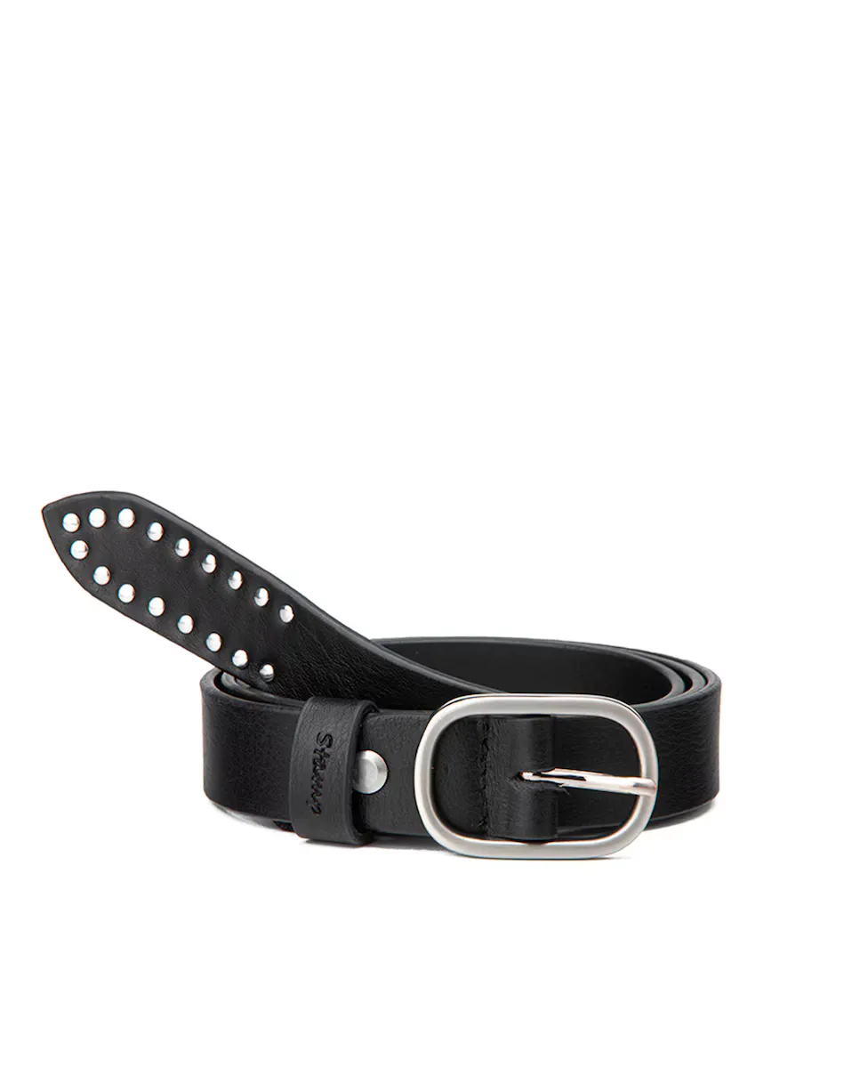 

Женский кожаный ремень Stamp, черный