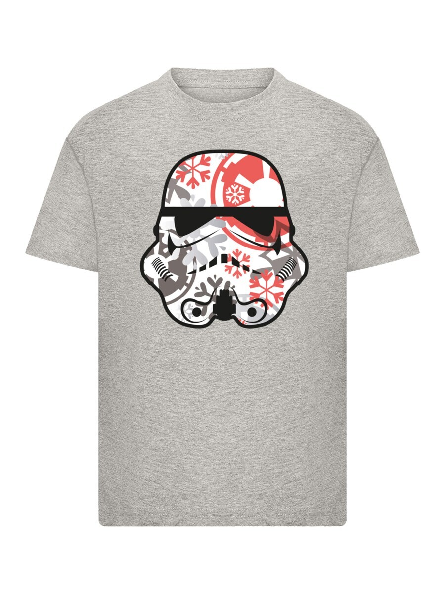

Лонгслив F4NT4STIC Shirt Star Wars Trooper Head Snoflakes, серый