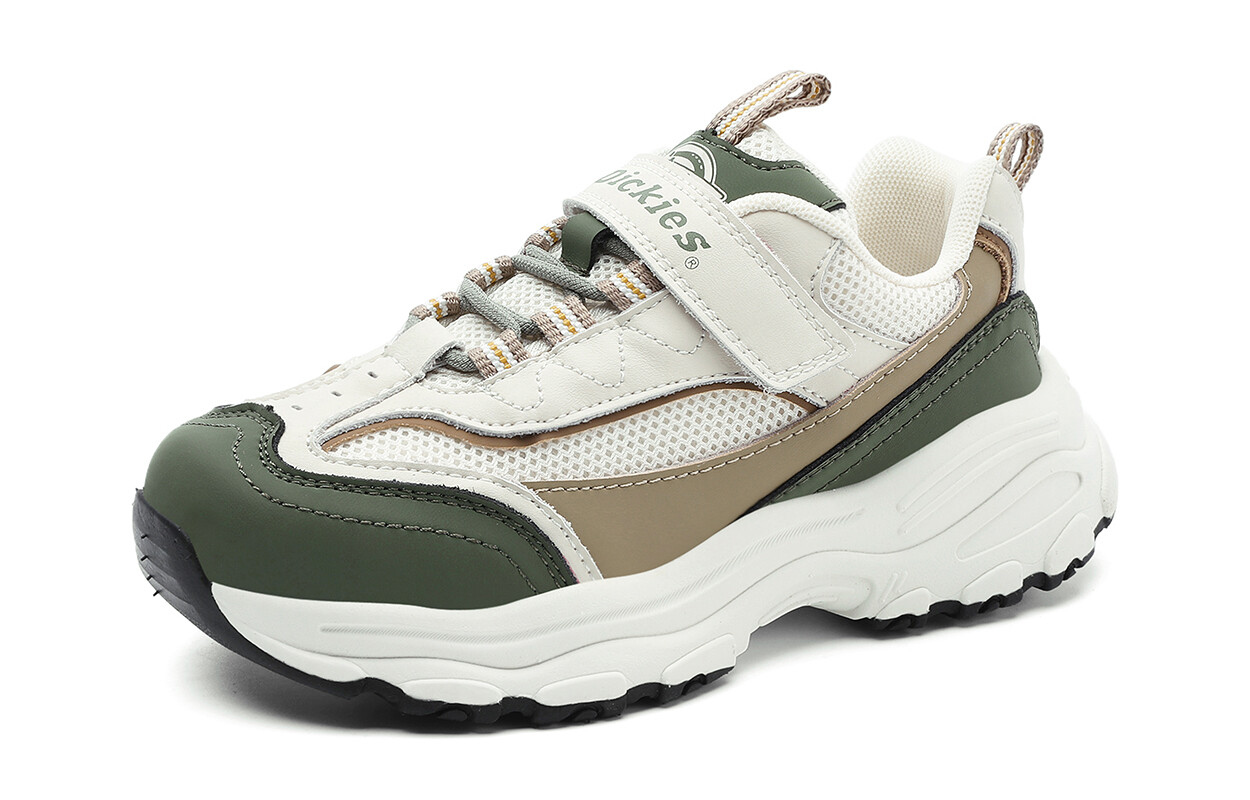 Детские кроссовки Kids Low-top Белые/Коричневые/Светло-зеленые/Песочный цвет Dickies, зеленый — фото 2