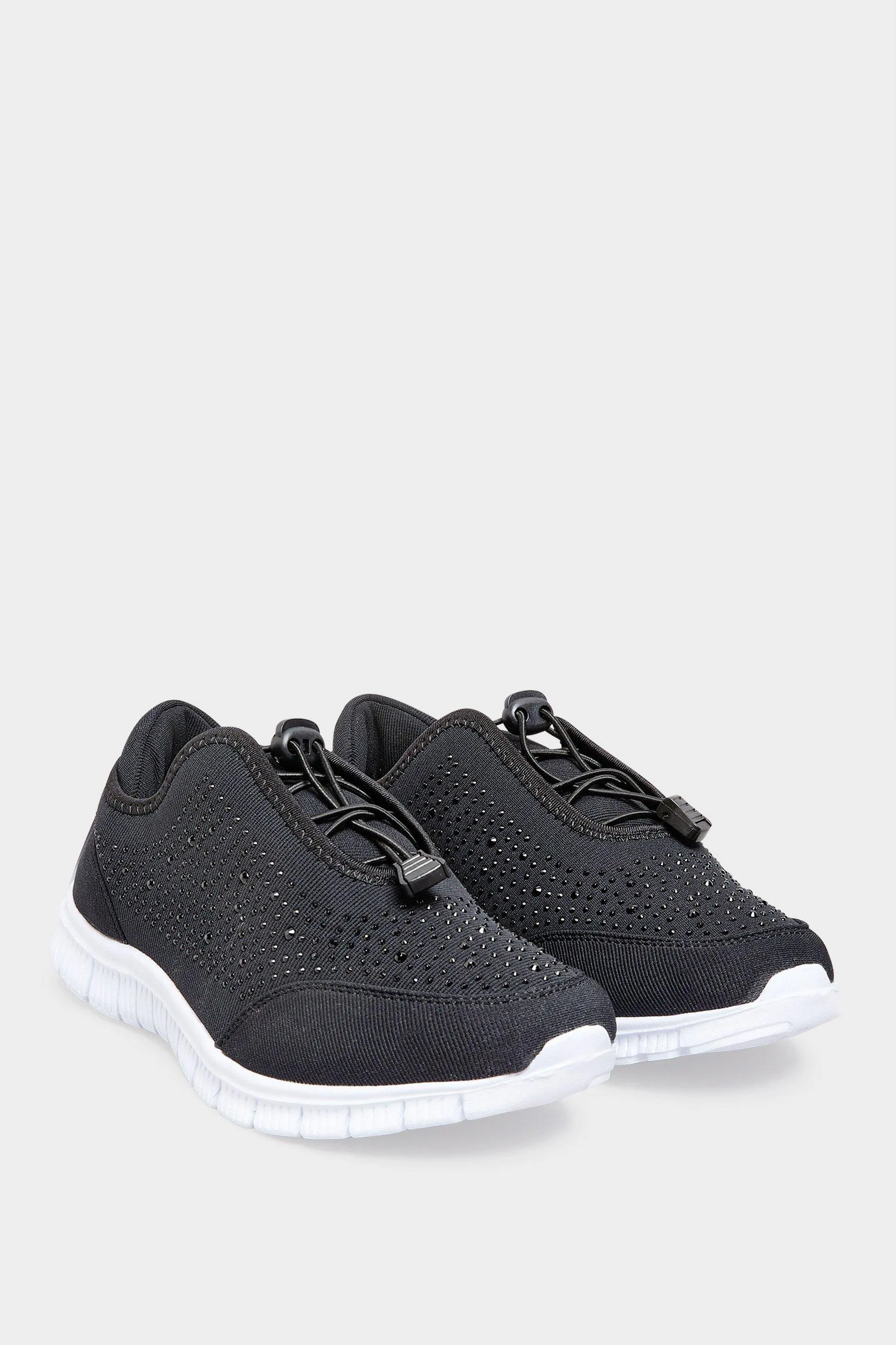 Кроссовки Wide and Extra Wide Fit Embellished Drawcord Trainers Yours, белый — фото 2