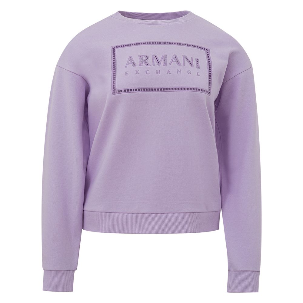 

Шикарный фиолетовый хлопковый свитер для женщин Armani Exchange