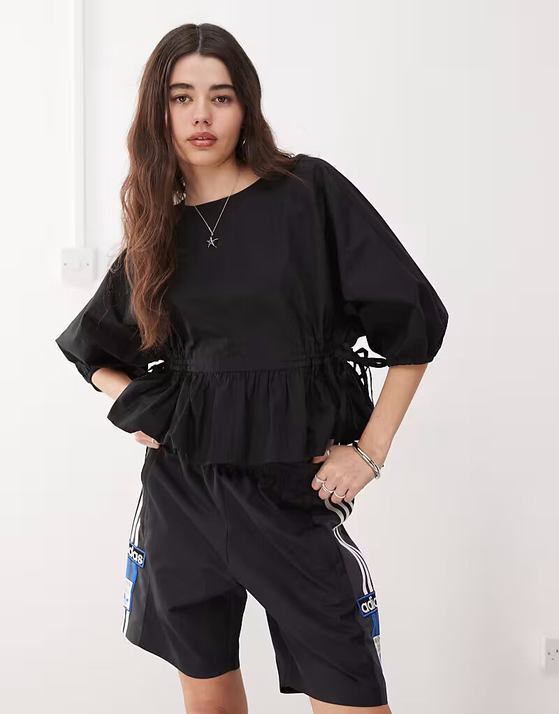 

Топ COLLUSION side channel smock top in black
