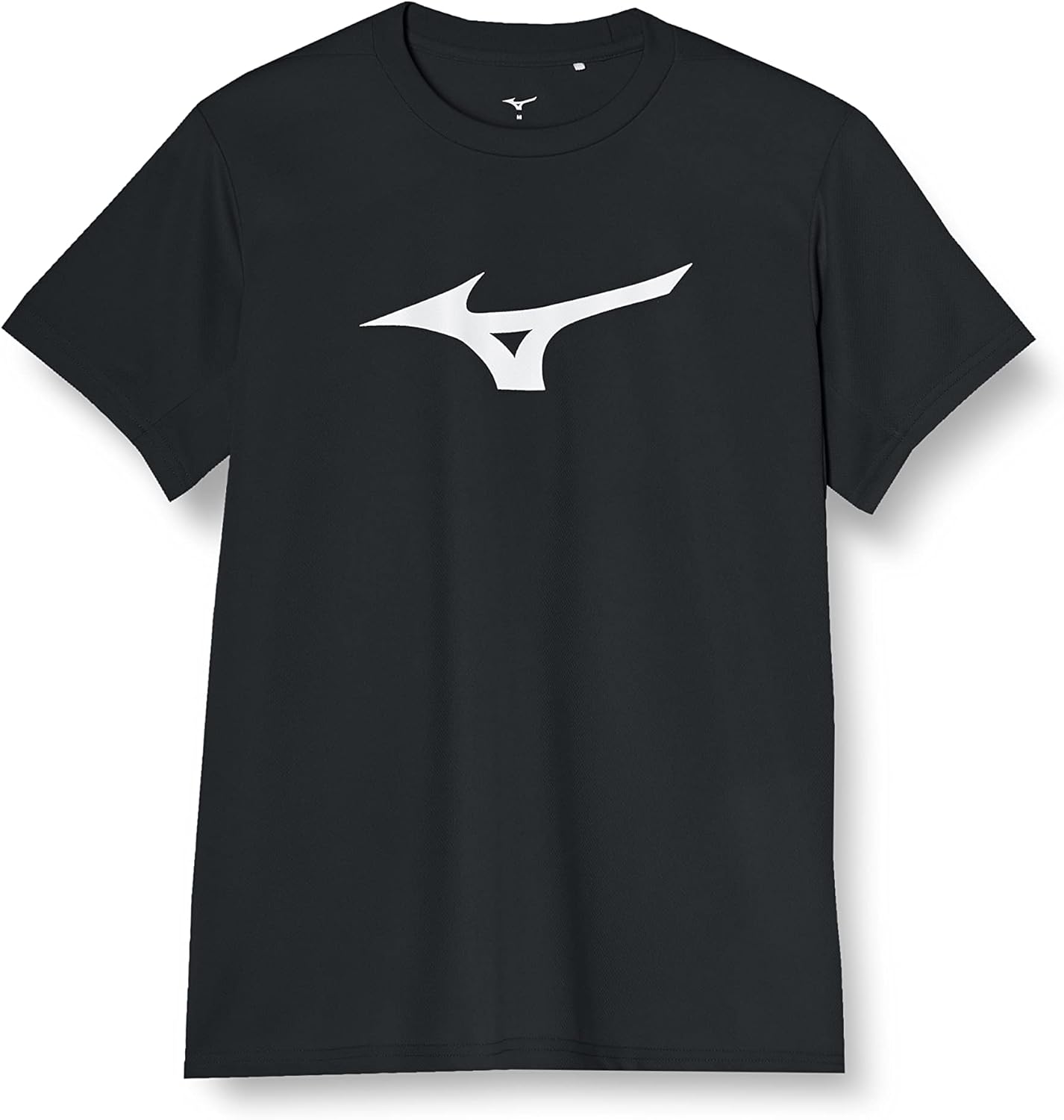 

Тренировочная футболка с коротким рукавом и большим логотипом, влагоотводящая и быстросохнущая, унисекс, для взрослых Mizuno, черный