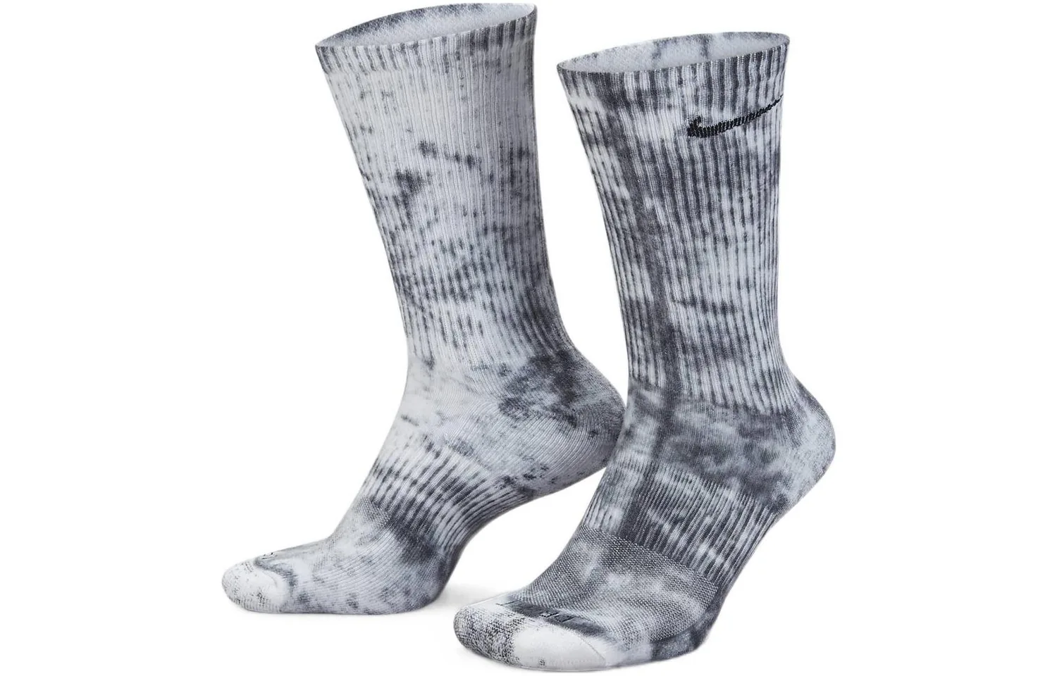 Everyday Plus Cushioned Tie-Dye Crew Socks 2 пары Nike, 2 pack (светло-серый+темно-серый) — фото 3
