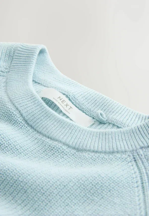 Джемпер Next, Crew neck regular fit, светло-голубой — фото 2